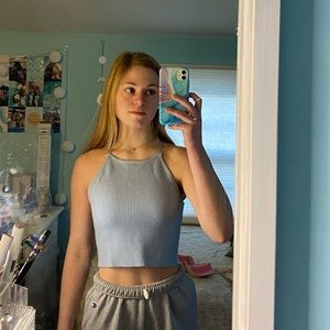 ✨3/$33✨PacSun/LA hearts blue halter crop top